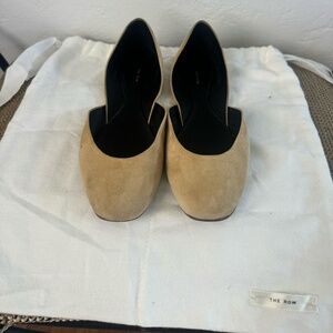 The Row Suede Gemma Flats 36.5 in Trench